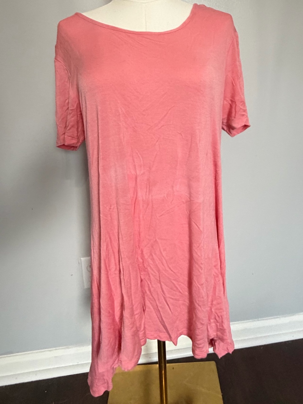 Simply Southern Coral T-Shirt Dress Sz S